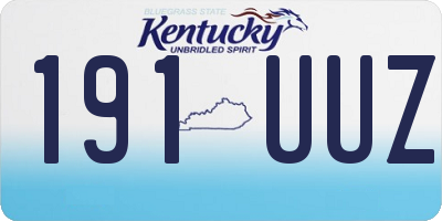 KY license plate 191UUZ
