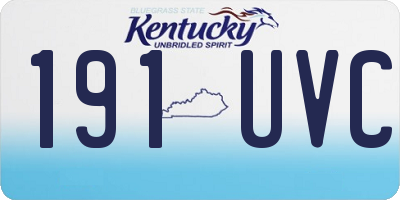 KY license plate 191UVC