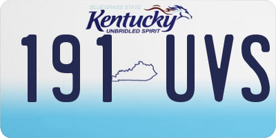 KY license plate 191UVS