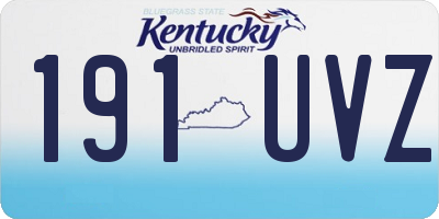 KY license plate 191UVZ