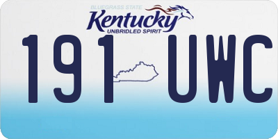 KY license plate 191UWC