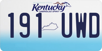 KY license plate 191UWD