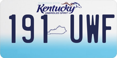KY license plate 191UWF