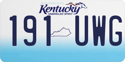 KY license plate 191UWG
