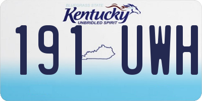 KY license plate 191UWH