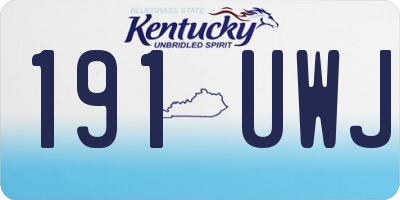 KY license plate 191UWJ