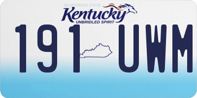KY license plate 191UWM