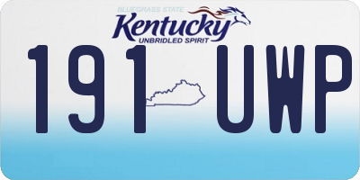 KY license plate 191UWP