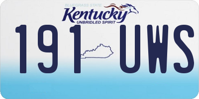 KY license plate 191UWS