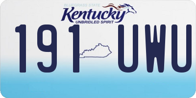 KY license plate 191UWU