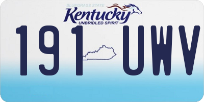 KY license plate 191UWV