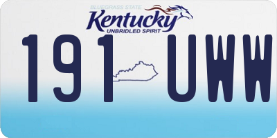 KY license plate 191UWW