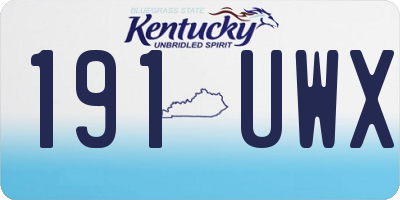 KY license plate 191UWX