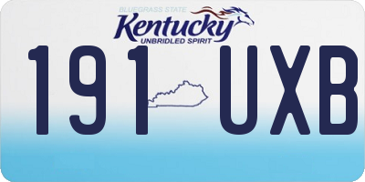 KY license plate 191UXB
