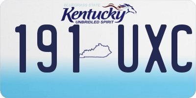 KY license plate 191UXC