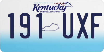 KY license plate 191UXF