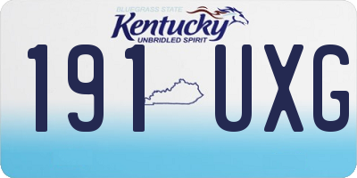 KY license plate 191UXG