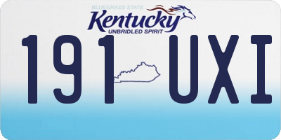 KY license plate 191UXI