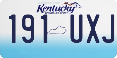 KY license plate 191UXJ