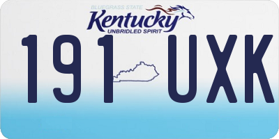 KY license plate 191UXK