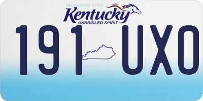 KY license plate 191UXO