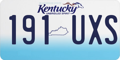 KY license plate 191UXS