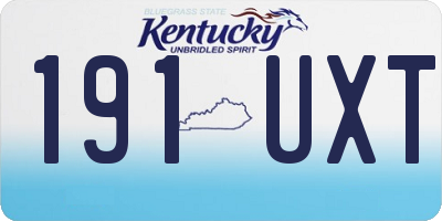 KY license plate 191UXT