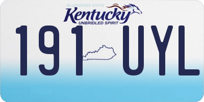 KY license plate 191UYL