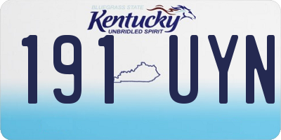 KY license plate 191UYN