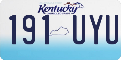 KY license plate 191UYU