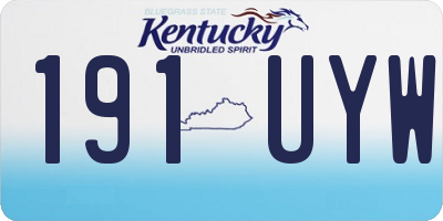 KY license plate 191UYW
