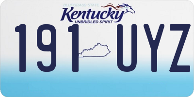 KY license plate 191UYZ
