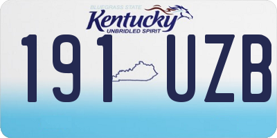 KY license plate 191UZB