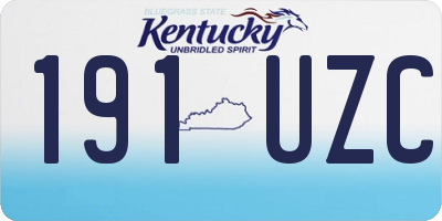 KY license plate 191UZC