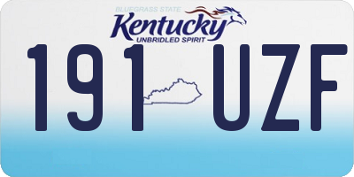 KY license plate 191UZF