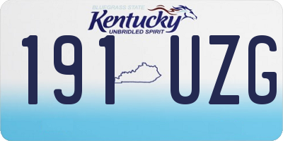 KY license plate 191UZG