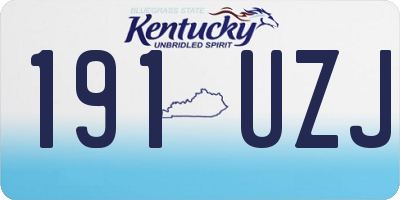 KY license plate 191UZJ