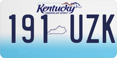KY license plate 191UZK