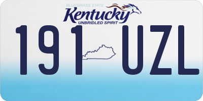 KY license plate 191UZL