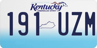 KY license plate 191UZM