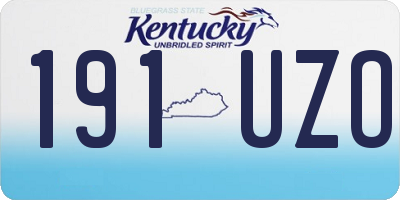 KY license plate 191UZO