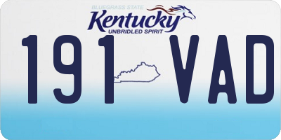 KY license plate 191VAD