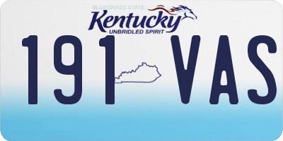 KY license plate 191VAS