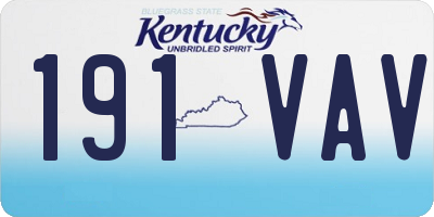 KY license plate 191VAV