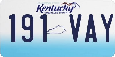 KY license plate 191VAY