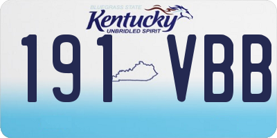 KY license plate 191VBB