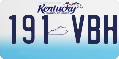 KY license plate 191VBH