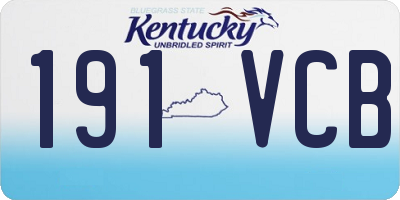 KY license plate 191VCB