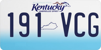 KY license plate 191VCG