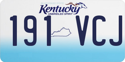 KY license plate 191VCJ